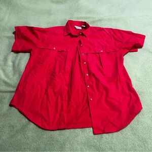 Vintage red button-down shirt